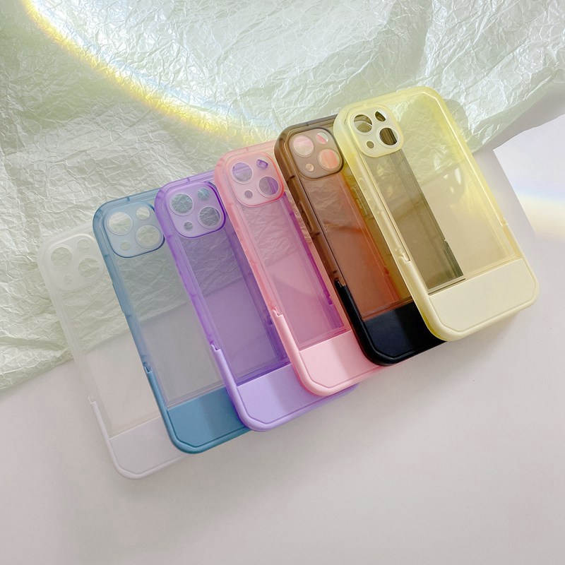 Cheap 6Colors Clear Soft Case HP iP iPhone 12 13 Pro Max Holder Casing Apple