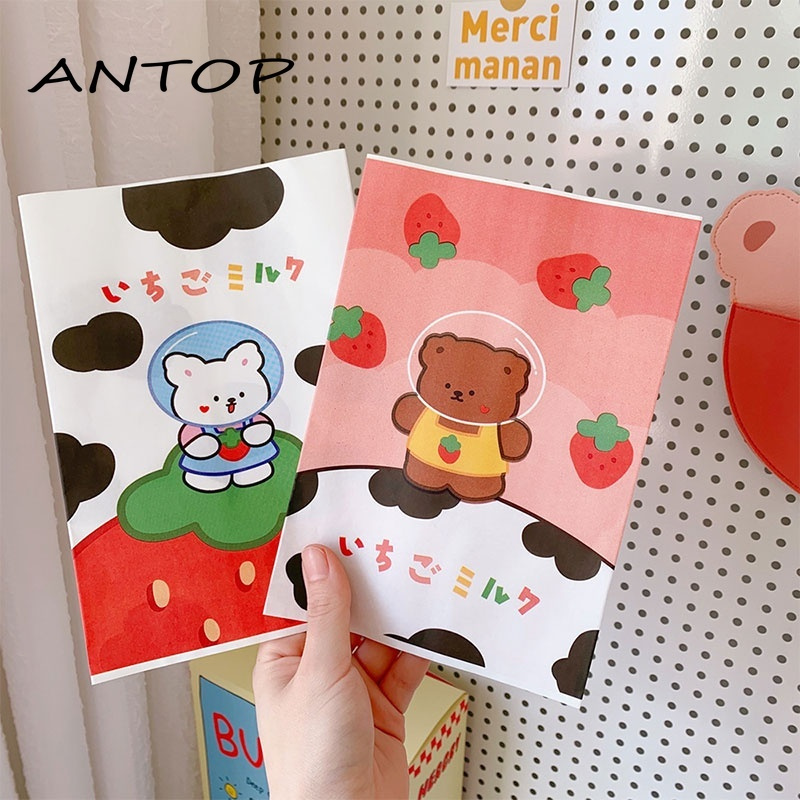 Simple and Cute Storage Paper Bag Mini Strawberry Packaging Bag Snack Gift Bag ANTOP