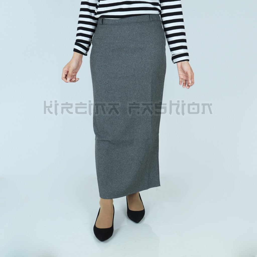 Rok Rempel Wanita Rok Span Wanita Resleting Bahan Gabardin | Kireina Fashion