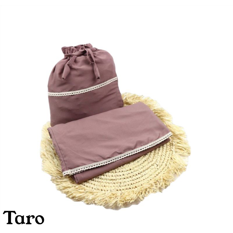 Mukena traveling renda kecil katun mikro ravenna free tas serut mukena travel katun mikro