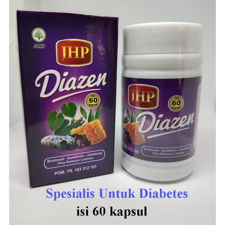 

Herbal Diazen JHP Untuk Diabetes Dari Bahan Alami Sambiloto Brotowali & Jamblang isi 60 kapsul