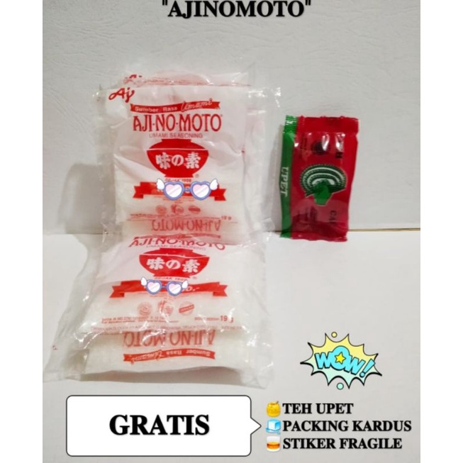 

Ajinomoto isi 10 Bungkus GRATIS teh upet