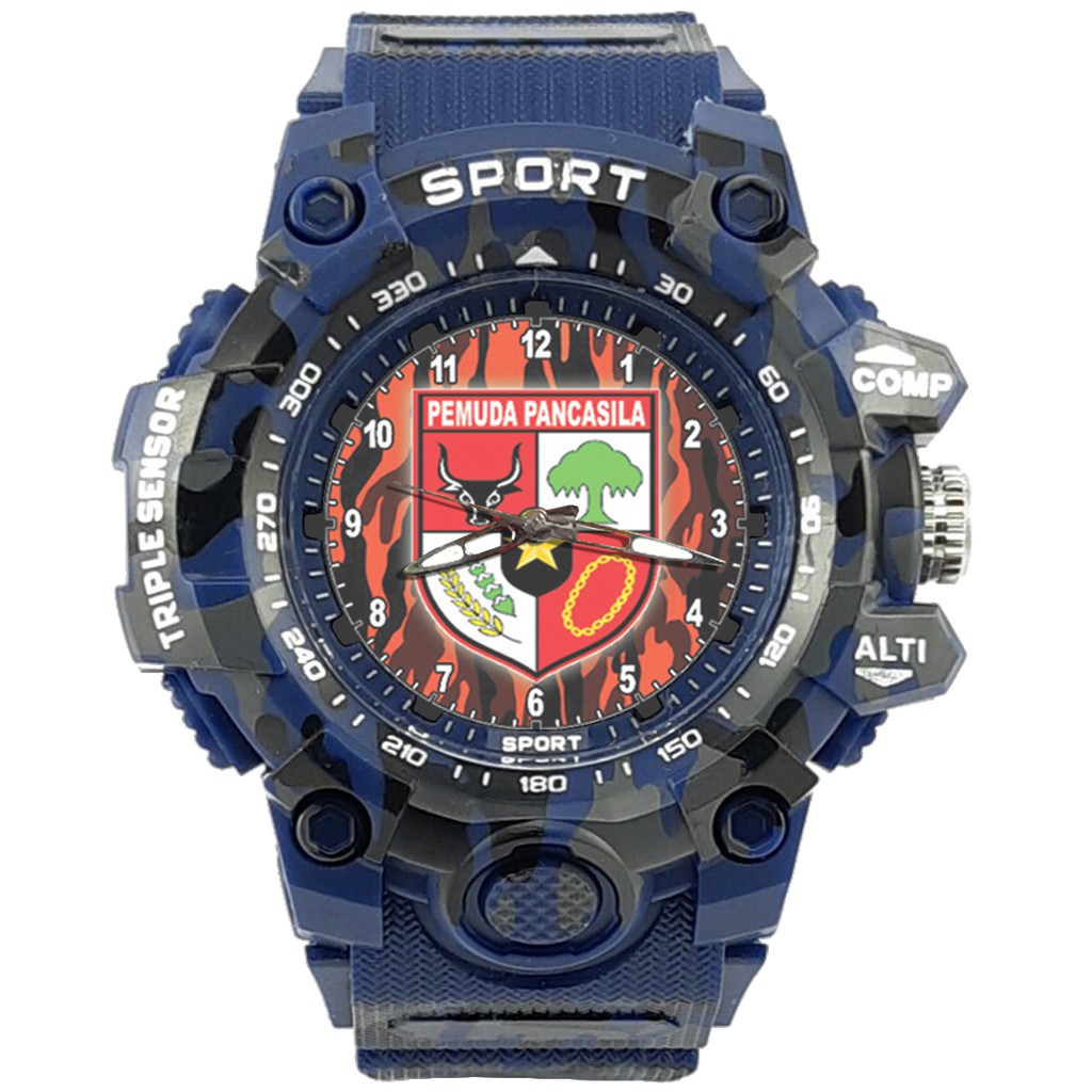 {Istimewa} Jam Tangan Pemuda Pancasila (PP) Biru  Army - Water Resistant