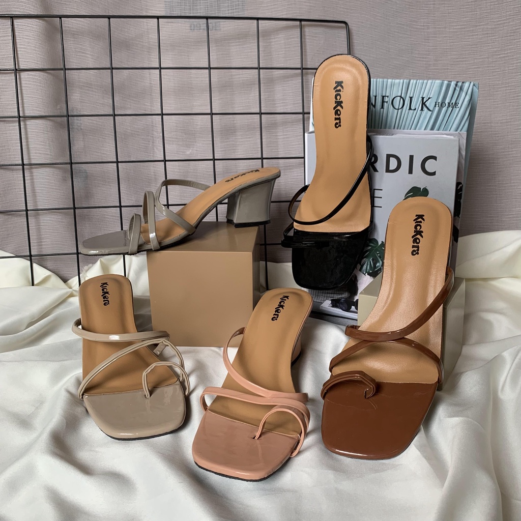 sandal tali cewek highheels terbaru Korea feminim hits viral modern trend terlaris AMANDA Block Heels Hak Tahu Chunky Wanita sandal high heels hak tahu -NEW ARIVALL terlaris COD Promo Bayar Di tempat High Heels Wanita Murah Hak 5cm tahu lilit Sepatu Wanit