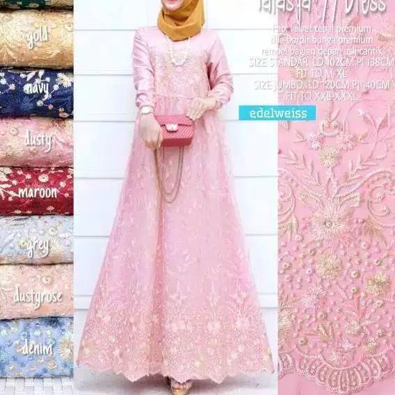 (HARGA BERSAHABAT) [ SALE ] TERBARU GAMIS NIBRAS NBRS NB A81 WARNA LILAC DAN MOCCA XS - XXL / DRESS 