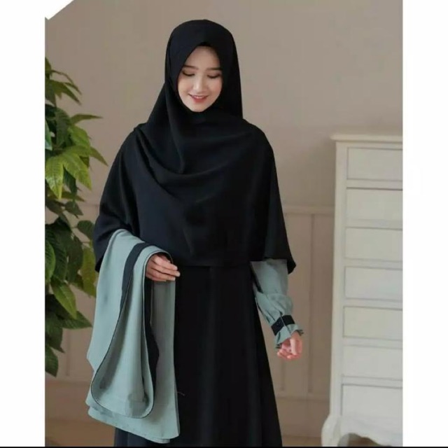 elbina set dress+ outer no hijab