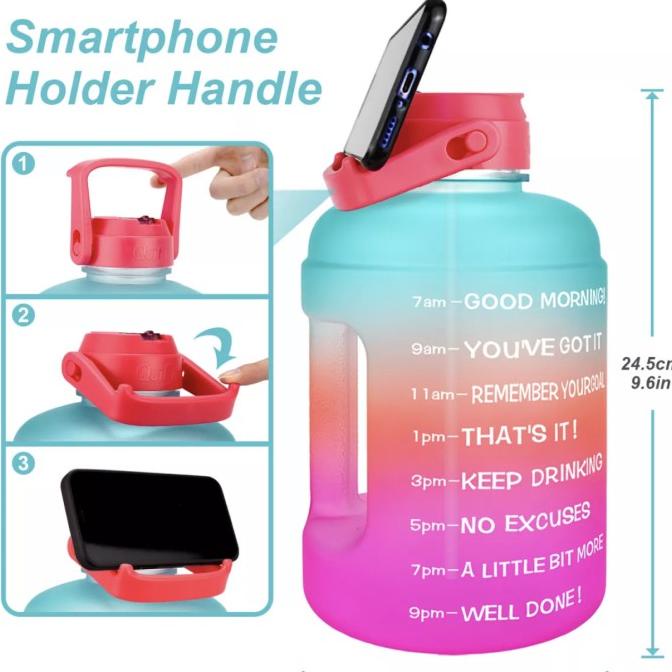 Quifit Water Bottle 2,2 L with Straw Quick Seller