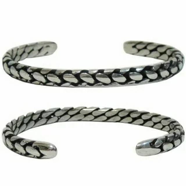 Gelang pria simple stainless steel