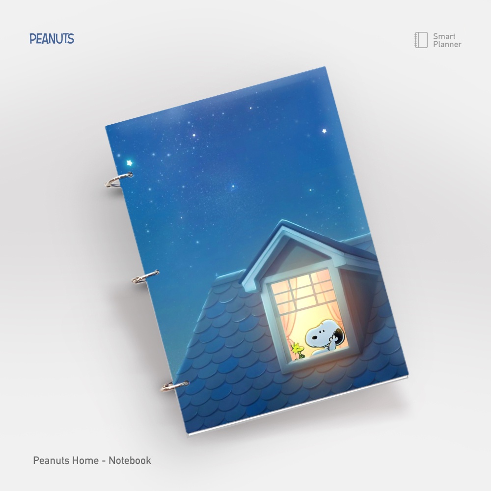 

Snoopy Peanuts Home notebook - (book / buku / smart planner / weekly / monthly / yearly planner / jurnal / aesthetic / korea / binder / estetik)