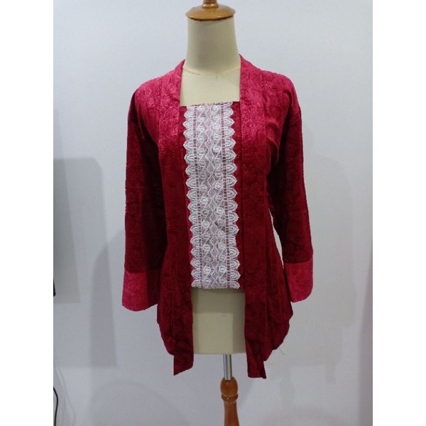 Kebaya Modern Kutubaru Bludru Kebaya Tradisional Kualitas Bagus, Tersedia Size Besar/ Jumbo, Jahitan Rapi, Murah, Bahan Adem / Bahan Dingin kalau di Pakai / Baju Daerah /  Pakaian Wanita