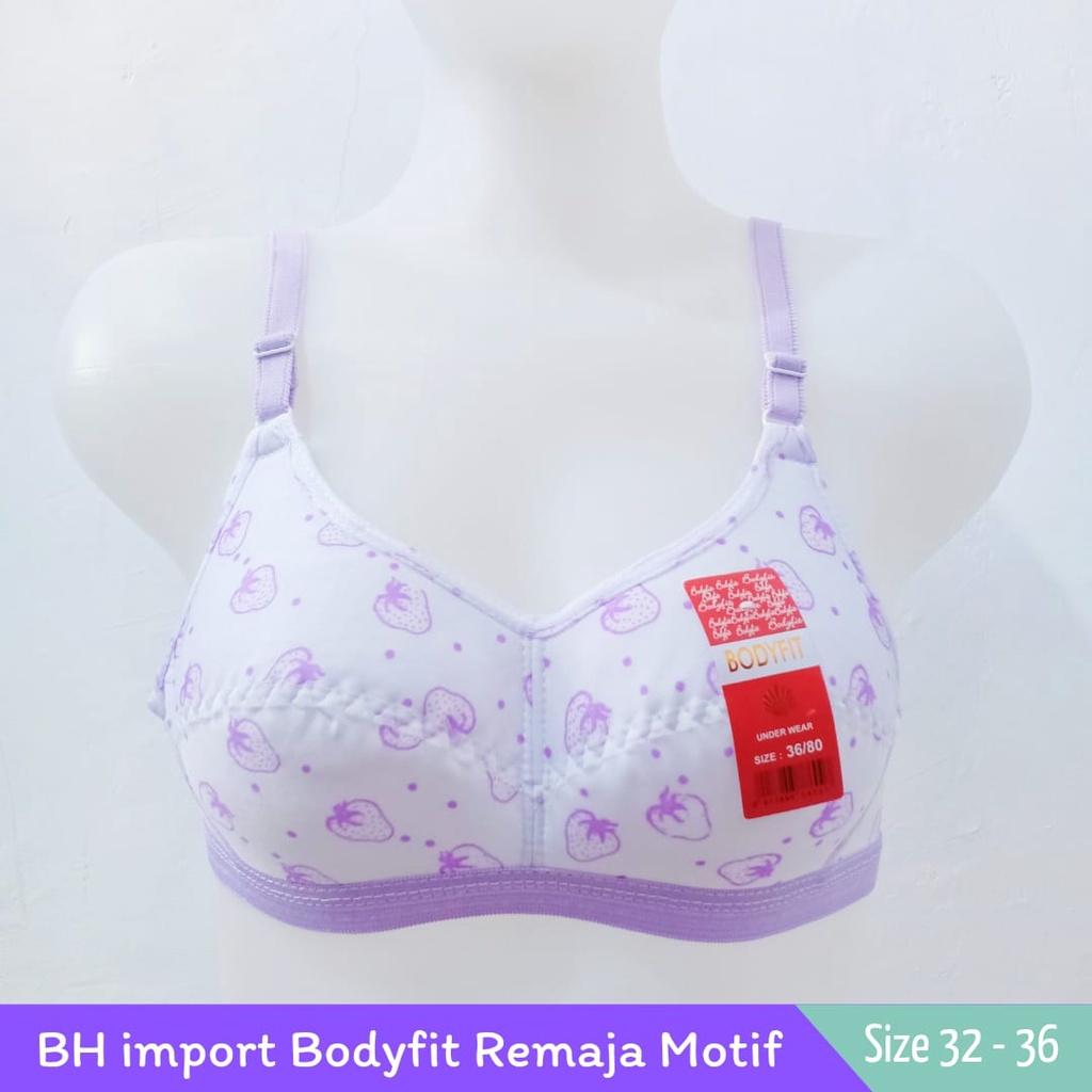 BRA/BH SPORT BODYFIT REMAJA MOTIF-Tanpa Kawat dan Tanpa Busa-Pakaian Dalam Wanita Nyaman diPakai-Bisa COD