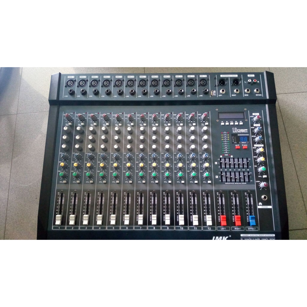 Mixer Audio JMK JK-T12U 12Chanel Efek Digital 16 Pilihan