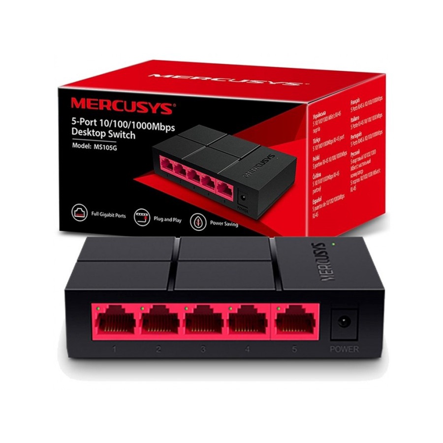 SWITCH HUB 5 PORT GIGABITE 100/1000MBPS