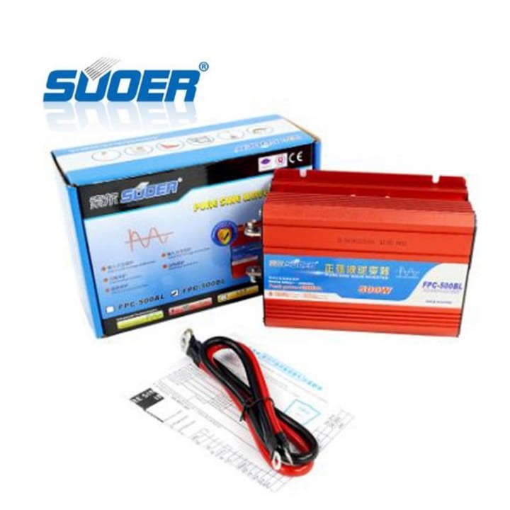 Power Inverter Pure Sine Wave 500W 500 Watt 12VDC to 220VAC Suoer FPC 500A ORIGINAL