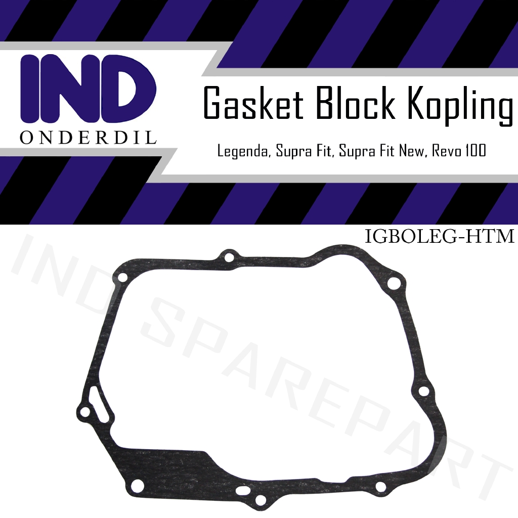 Gasket Packing-Paking Block-Blok Kopling-Kupling Hitam  Legenda/Supra Fit Lama-New/Revo 100