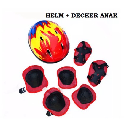 Helm  Deker Pelindung  Siku Lutut  Anak  untuk Skate Sepeda    Helm  Deker Pelindung  Siku Lutut  Anak  untuk Skate Sepeda