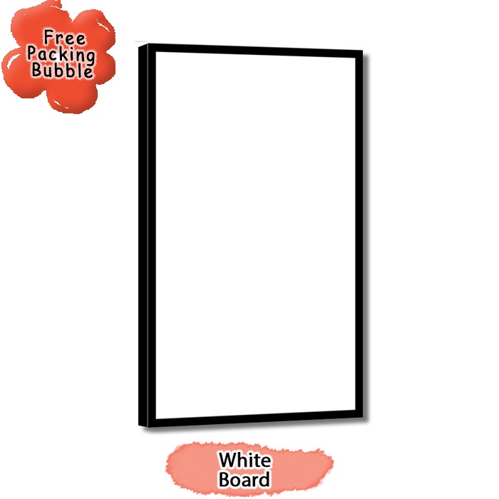

White Board Melamin / Papan Tulis Putih Ukuran 40x70 cm