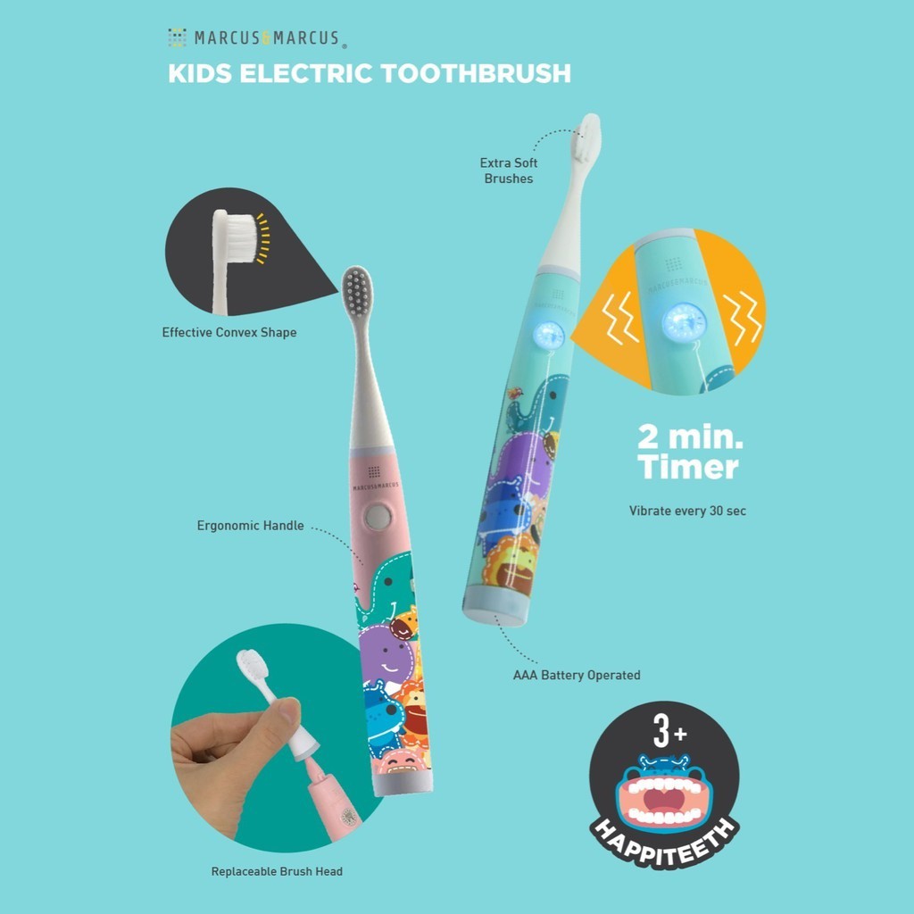 Marcus &amp; Marcus Kids Sonic Elektrik Toothbrush - Sikat Gigi Anak