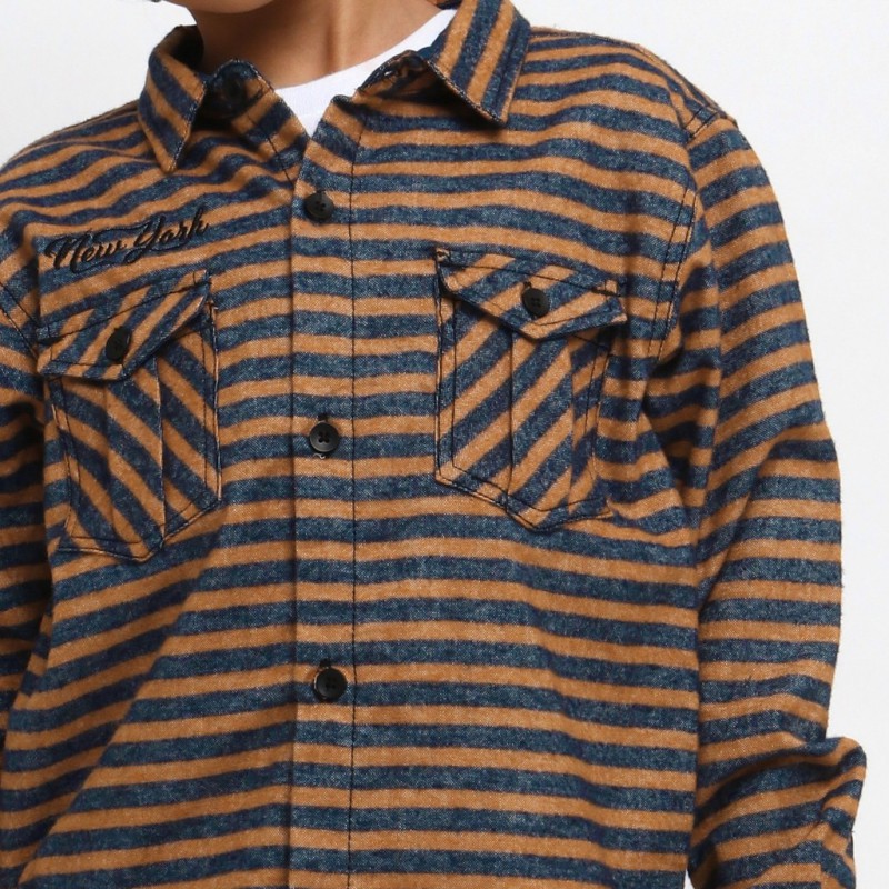 ALTON Kids Orange Black Flannel