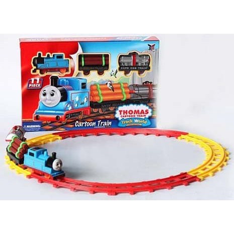 Thomas Cartoon Train Track World 233B 2 mainan anak kecil dan bayi aman berkualitas hobi koleksi pe