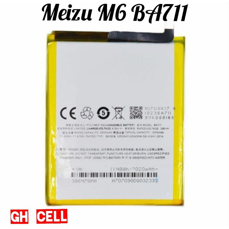 Baterai Meizu M6 BA711
