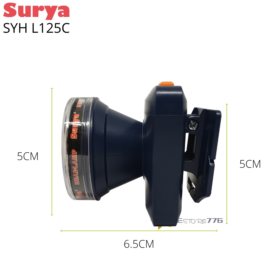 SENTER KEPALA / SENTER KEPALA SURYA SYH L125C / HEADLAMP SURYA SYH L125C / SENTER KEPALA RECHARGEABLE / SENTER KEPALA SURYA / CAHAYA PUTIH / 12WATT TAHAN 20 JAM