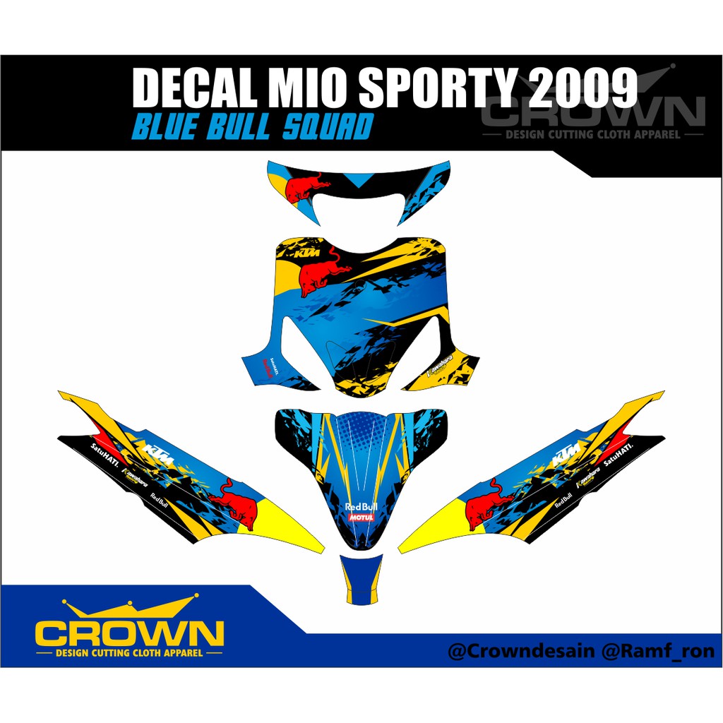 Decal Mio Sporty Red Bull Ktmracing Shopee Indonesia