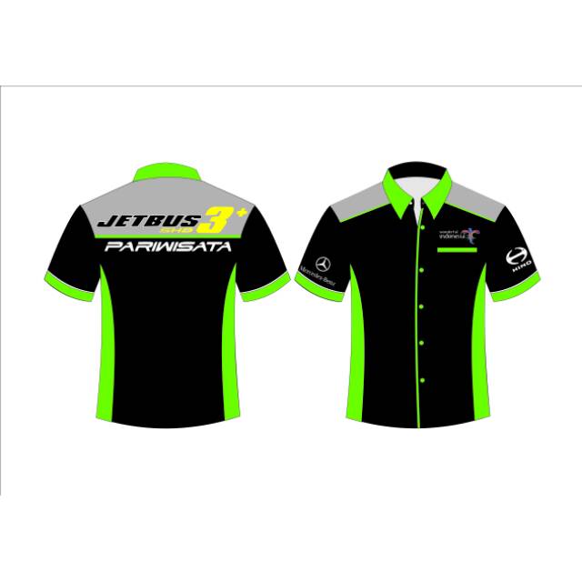 Baju bordir jet bus 3 pariwisata.  Bisa  request permintaan  bordir.