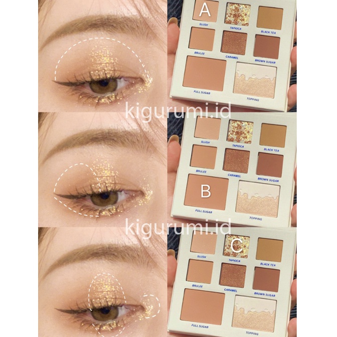 DIKALU FREE KACA Milktea Series 8 Warna Eyeshadow Pallete Matte Eyeshadow Palet Waterproof And Drable XX042