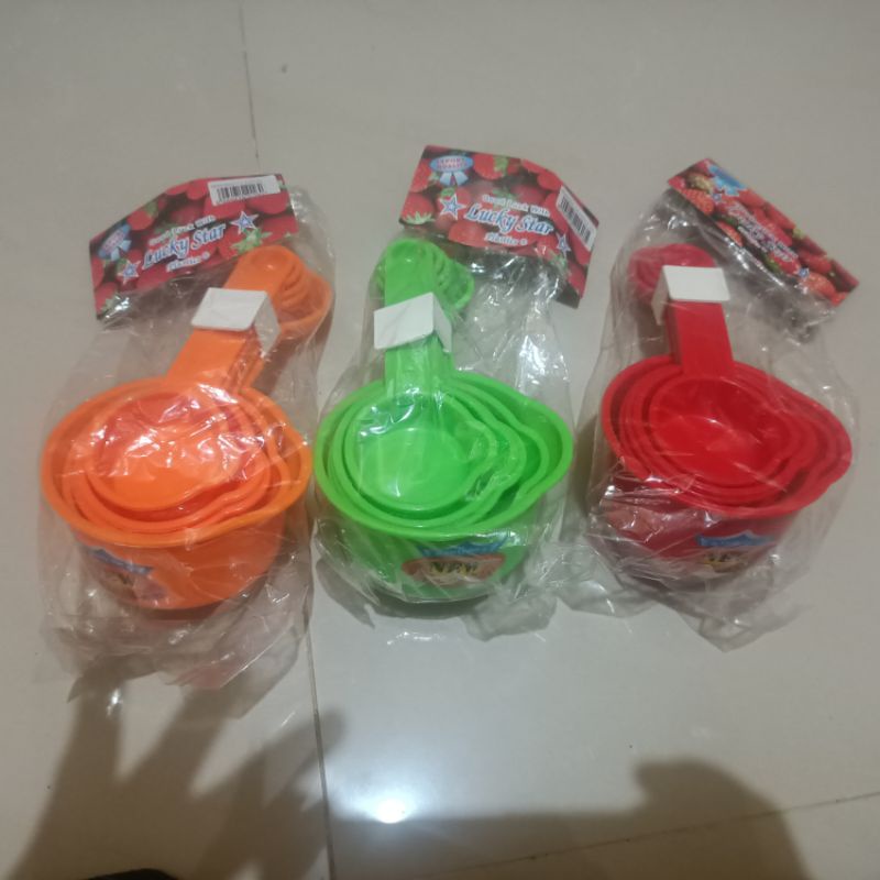 Sendok ukur  takar set  / Cup Takar Ukur Set 5 in 1 lucky star