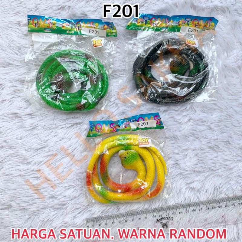 MAINAN F201 ULAR ULARAN KARET PANJANG KURANG LEBIH 90 CM SNAKE KEMASAN KANTONG MIRIP SEPERTI SUNGGUH