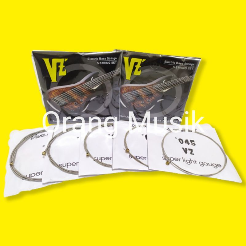 Senar Bass VZ 5 String 045 Super Lighter Gaugue - Senar Bass Elektrik VZ 5 Senar