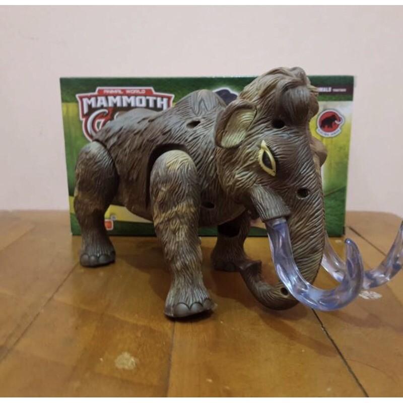 Mainan Gajah anak Mammoth Baterai berjalan dan suara