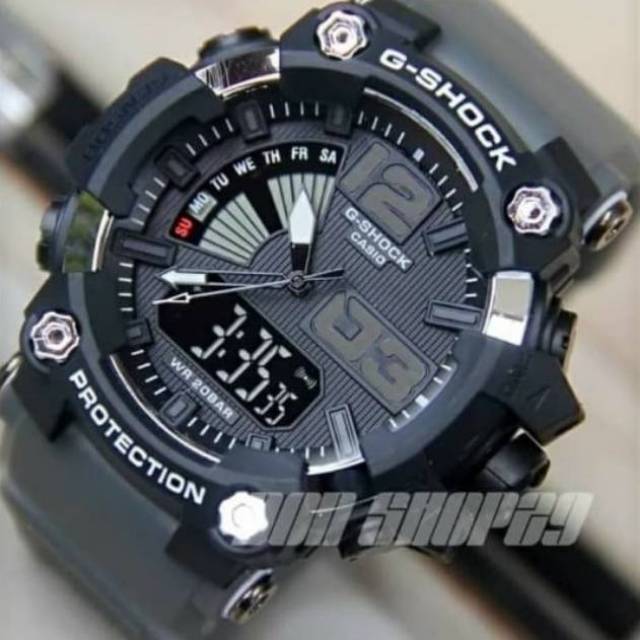 Jam Tangan Casio Fashion Pria Gshock 1802 Water Resist - Hitam tali Hijau