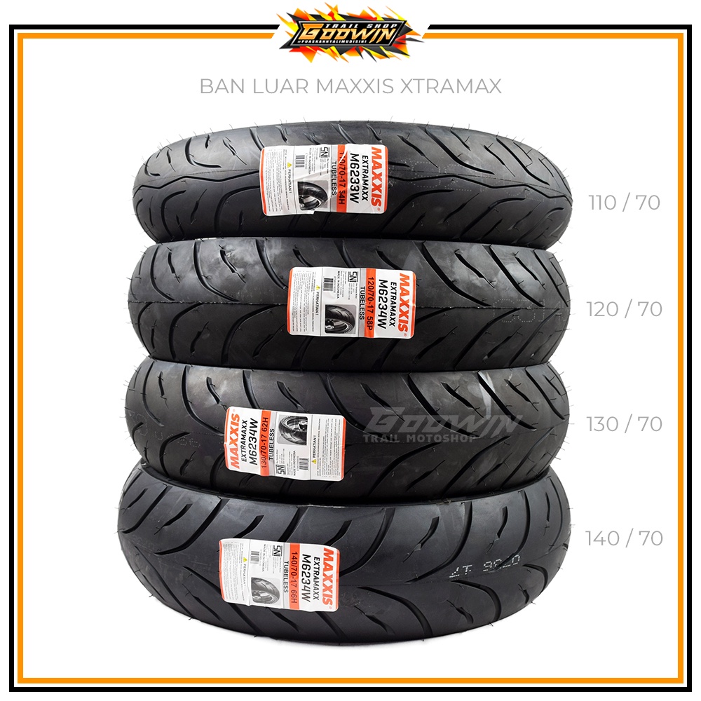 Ban Luar Maxxis Extramaxx Tubeless Motor Trail Supermoto XTRAMAX Ring 17 110/70 120/70 130/70 140/70