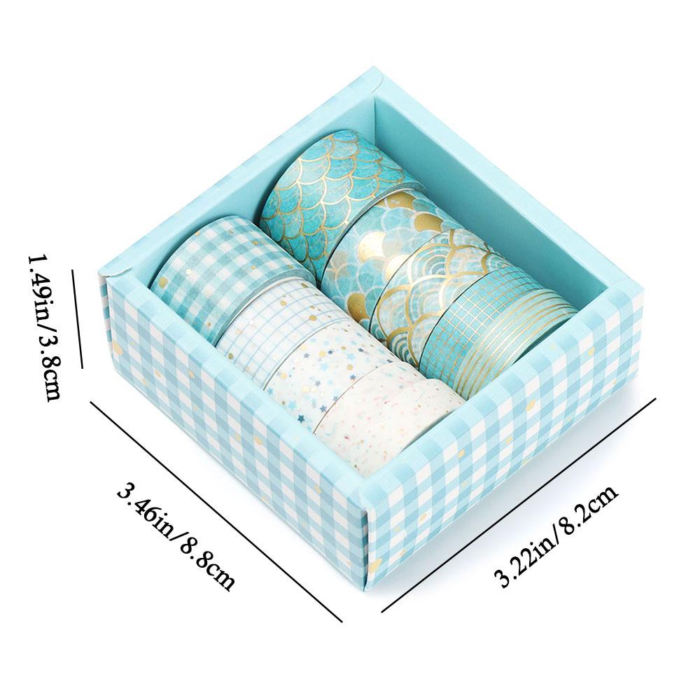 Nanas Washi Tape Bronzing Kombinasi Perlengkapan Sekolah Motif Bunga Diary Label Multi Warna Dekoratif Scrapbooking Stiker