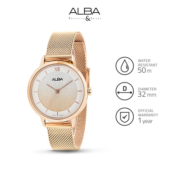 [ PROMO ] Jam Tangan Wanita Alba FASHION Quartz Stainless Steel AH8626 Original Garansi Resmi