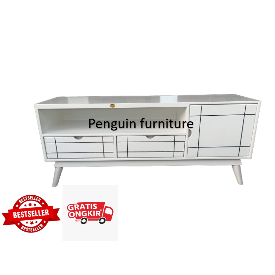BUFET TV/BUFET PENDEK/BUFET MINIMALIS KLASIK/BUFET RETRO/BUFET PUTIH/BUFET CANTIK/PENGUINFURNITURE