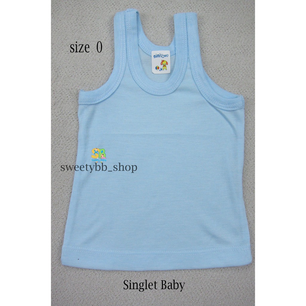 Singlet Bayi UNISEX / Pakaian Dalam Anak / Kaos Kutang Anak (0 - 2 THN)  6PCS