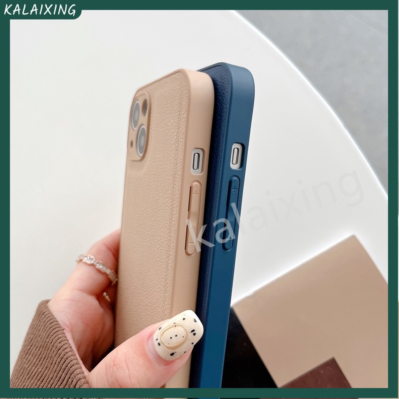 Sqaure Case Pelindung Lensa Anti Sidik Jari Bahan Kulit PU Untuk iPhone 13 11 Pro Max XR