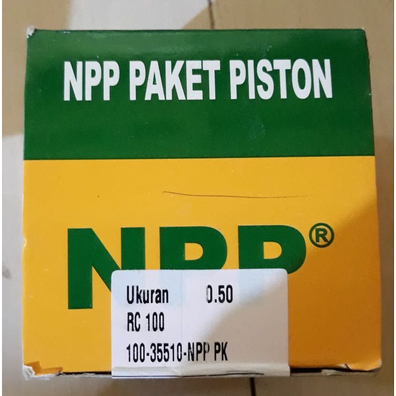 PAKET PISTON KOMPLIT SUZUKI RC100 / TORNADO GX OVERSIZE 50 PISTON KIT SEHER RC 100 OS 0.50 NPP