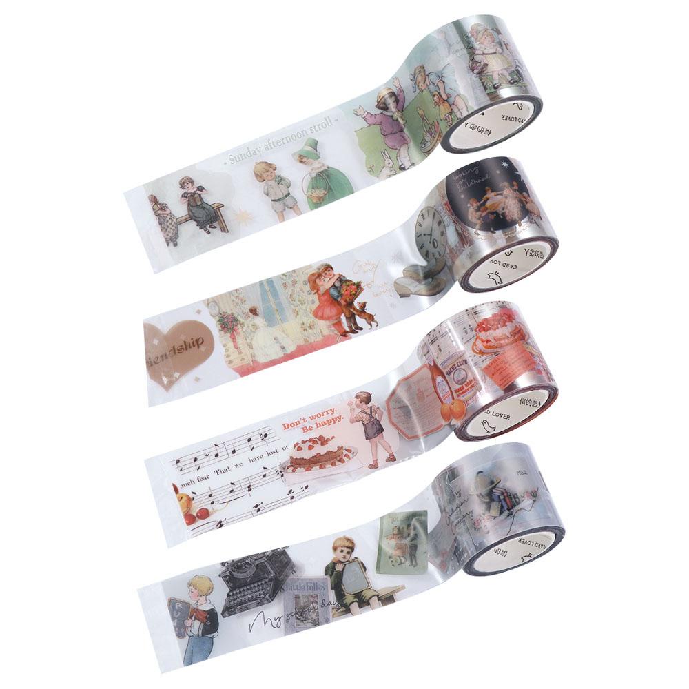 Agustina Vintage Tape Diary Pita Label Dekoratif Scrapbooking Tangan Akun DIY Bahan Tape Stiker Masking Tape