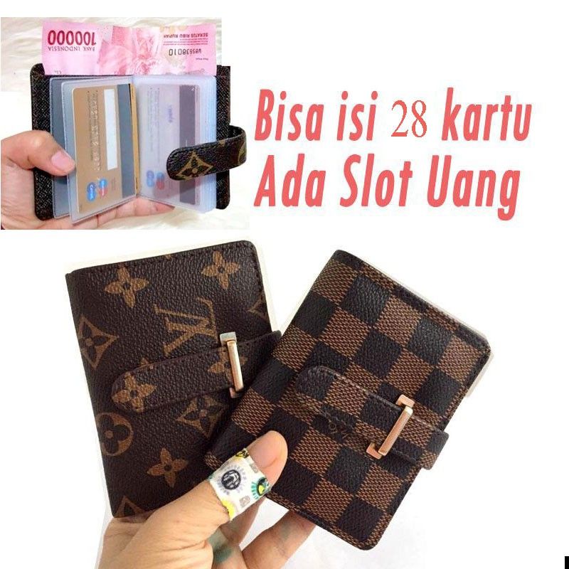 dompet kartu 14 slot model kait gawang untuk uang ATM KTP SIM