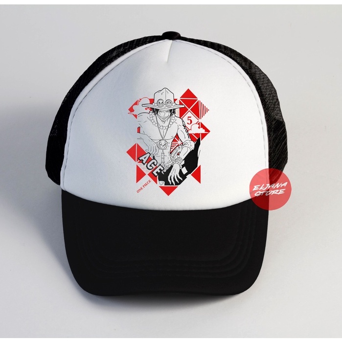 Topi Anime Ace / Topi Jaring Distro / Topi Premium / Topi Sablon / Topi Baseball / Topi Custom / Topi Distro / Elcustom