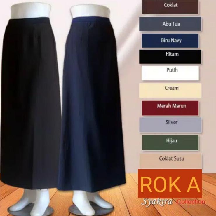 Special Price.. Rok Kerja Panjang Letter A Rok Kerja Wanita Line A Rok Syakira Model A Rok Kantor Mu
