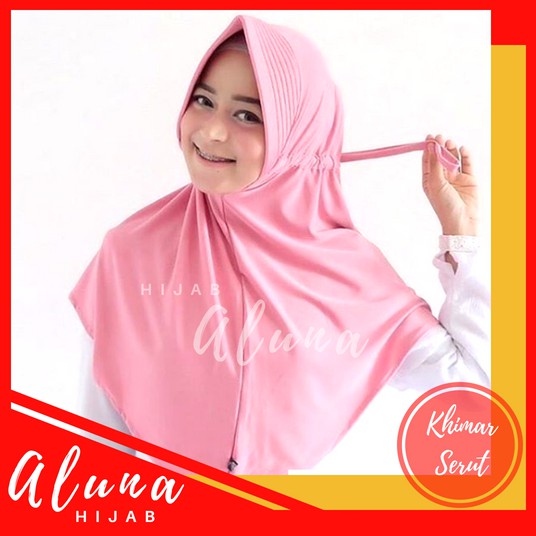 KHIMAR PET KOMBI 2  TONE YARA INSTAN  KOMBINASI  RUFFLE 