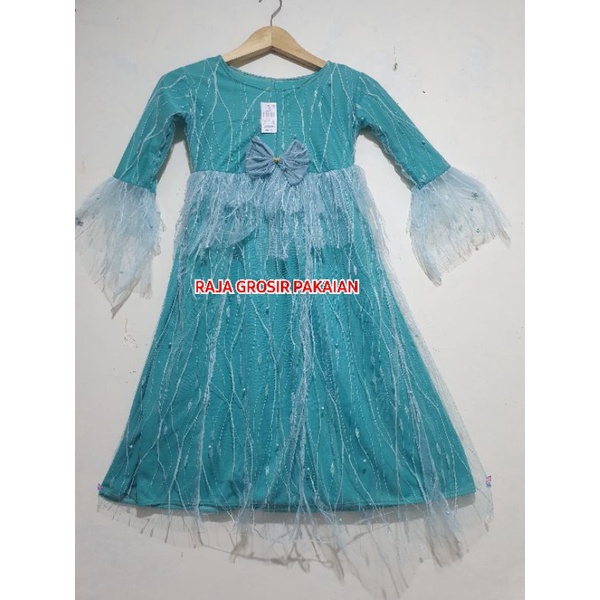 Gamis Full Brukat Syahrini Anak Tanggung 7-10 Thn