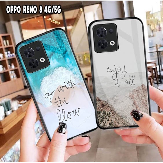 Softcase Glass Kaca OPPO RENO 8 4G RENO 8 5G RENO 8Z 5G RENO 8 PRO Terbaru [M176] Casing HP Oppo Ren