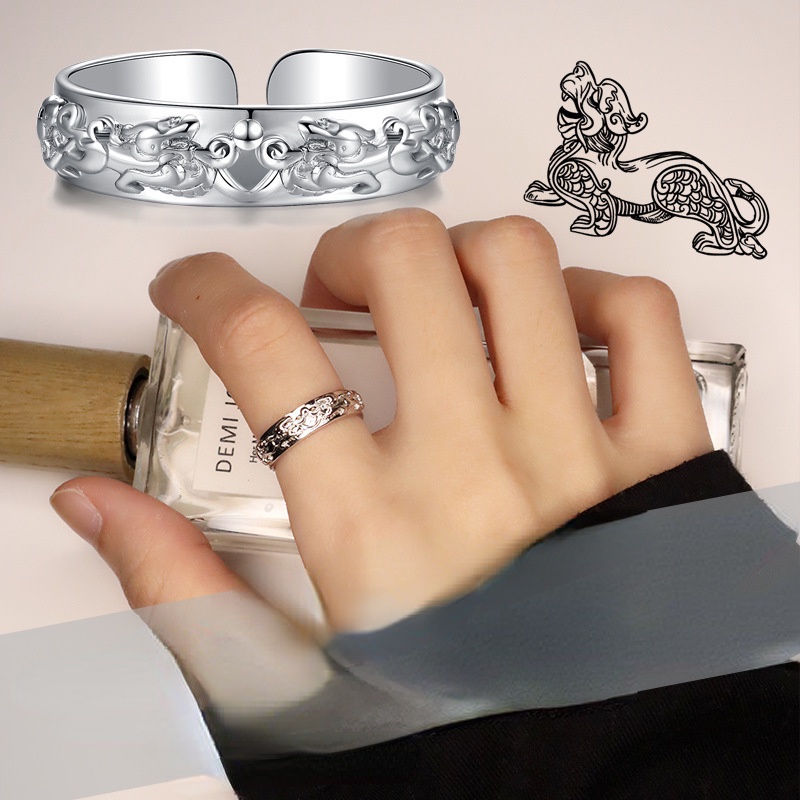 Cincin Bahan Stainless Steel Lapis Silver Untuk Pria Dan Wanita