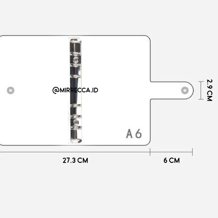 

Diskon!! KODE-770 SOFT COVER PLASTIC BINDER A6 - 6 RING - TRANSPARENT LASER